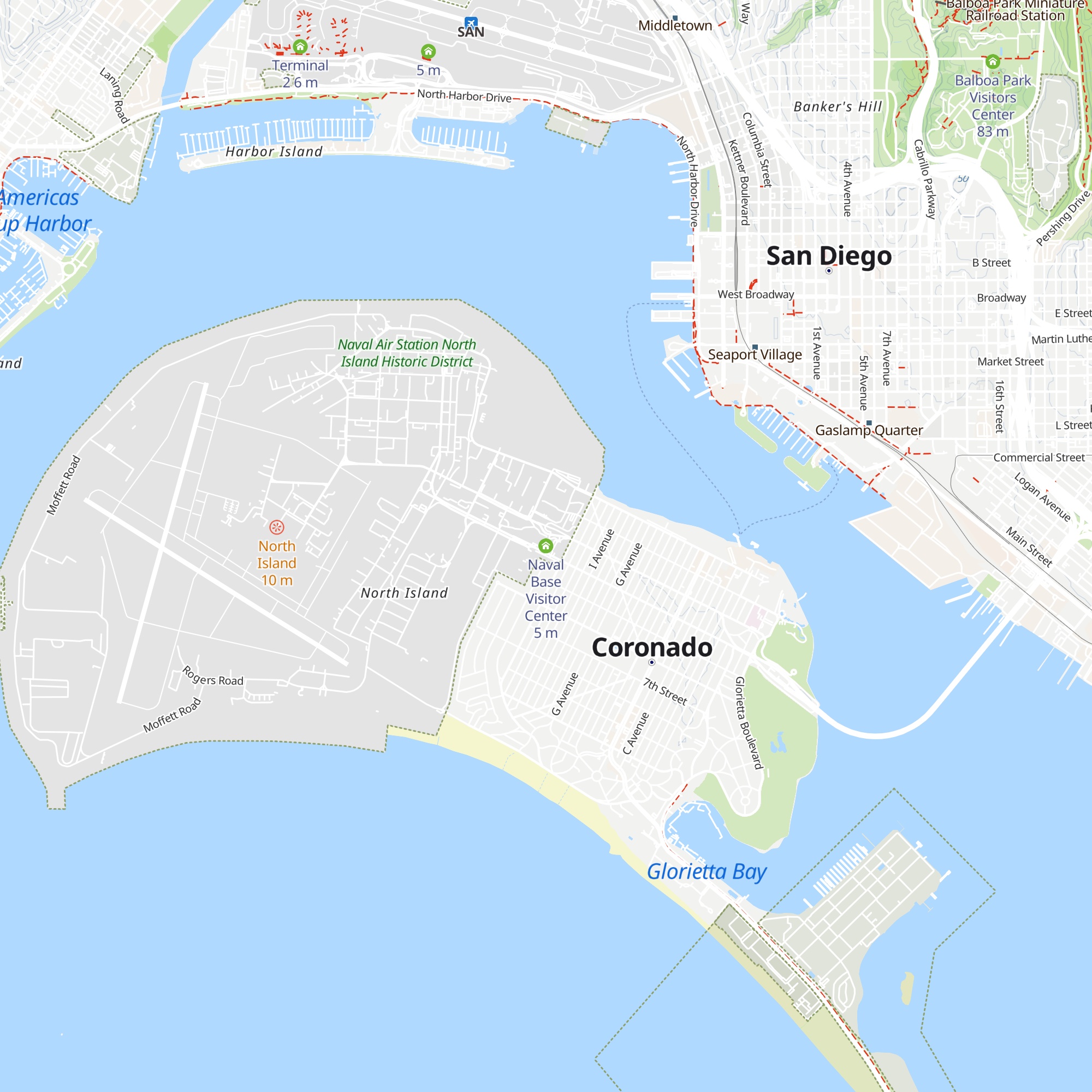 Naval Base Visitor Center map