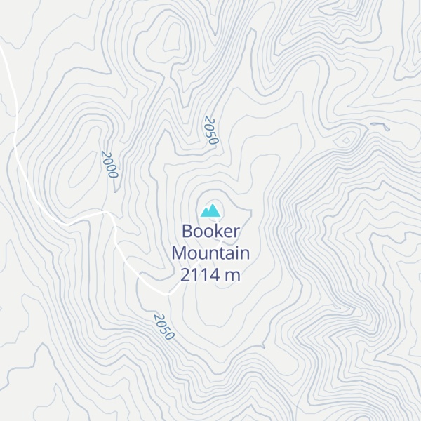Map of Booker Mountain