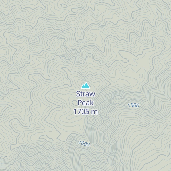 Map of Straw Peak