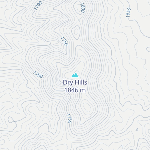 Map of Dry Hills