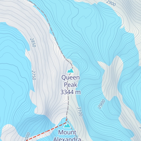 Map of Queen Peak