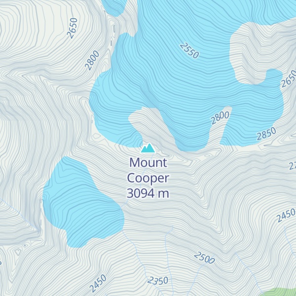 Map of Mount Cooper