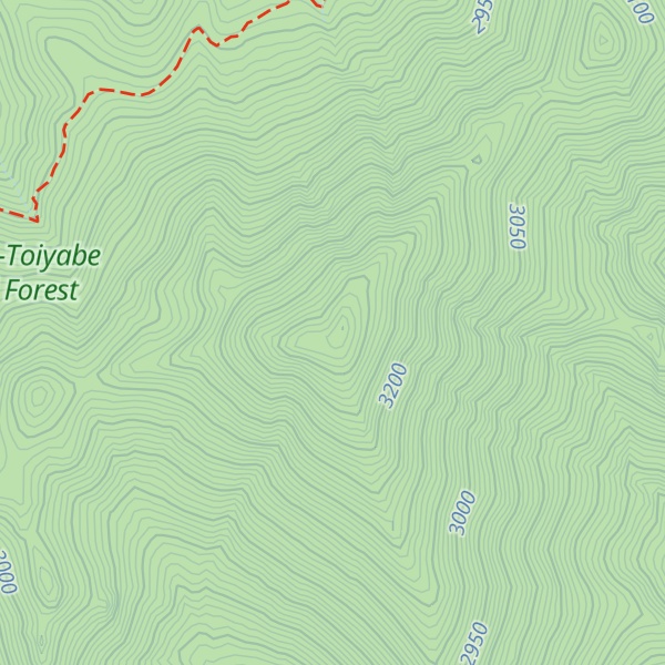 Map of Toiyabe Range Peak