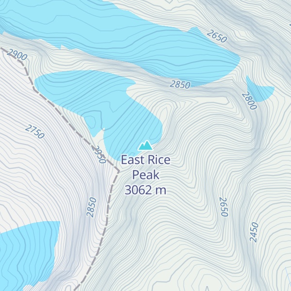 Map of East Rice Peak
