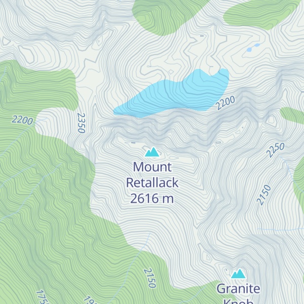 Map of Mount Retallack
