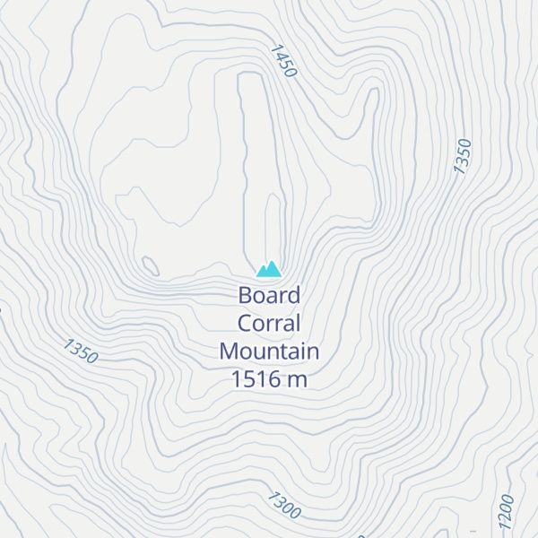 Map of Board Corral Mountain