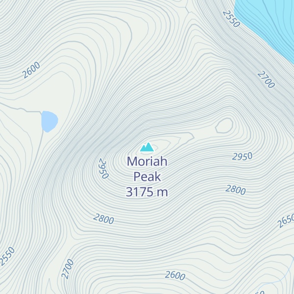Map of Moriah Peak