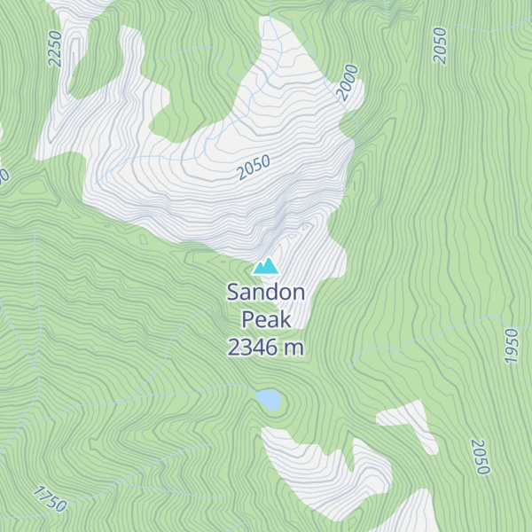 Map of Sandon Peak