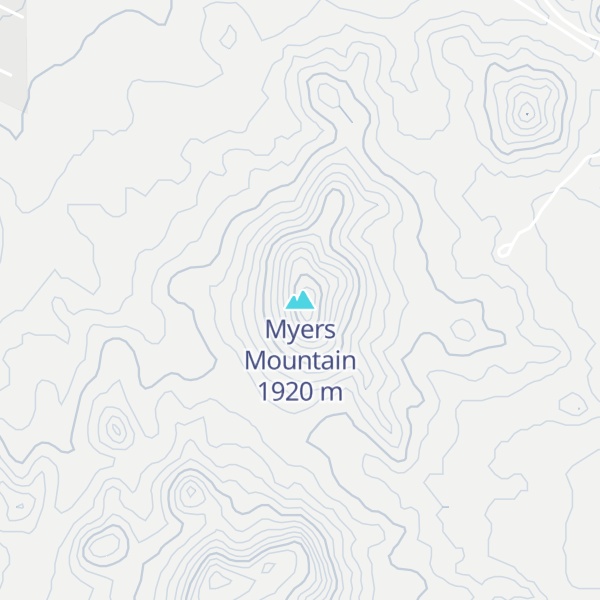 Map of Myers Mountain