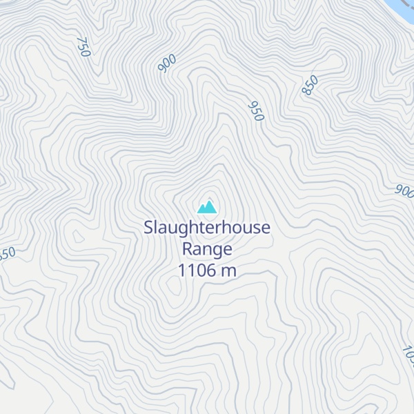 Map of Slaughterhouse Range