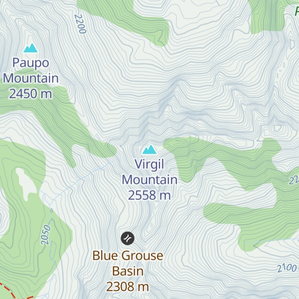 Map of Virgil Mountain