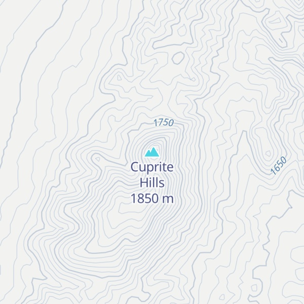 Map of Cuprite Hills