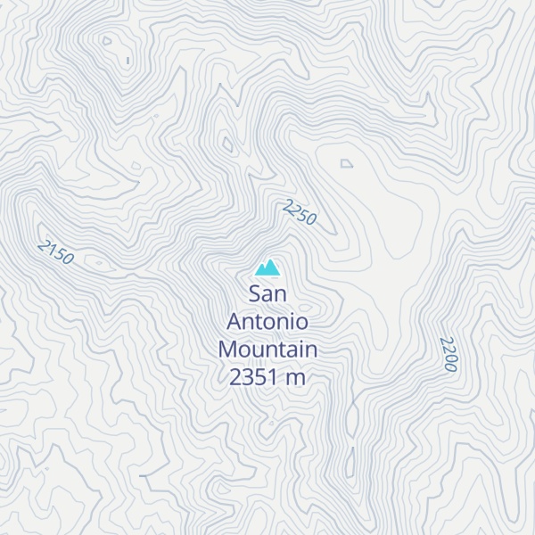 Map of San Antonio Mountain