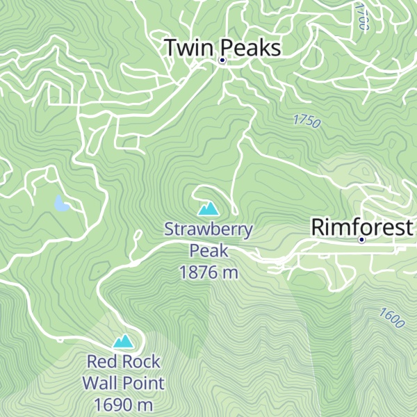 Map of Strawberry Peak