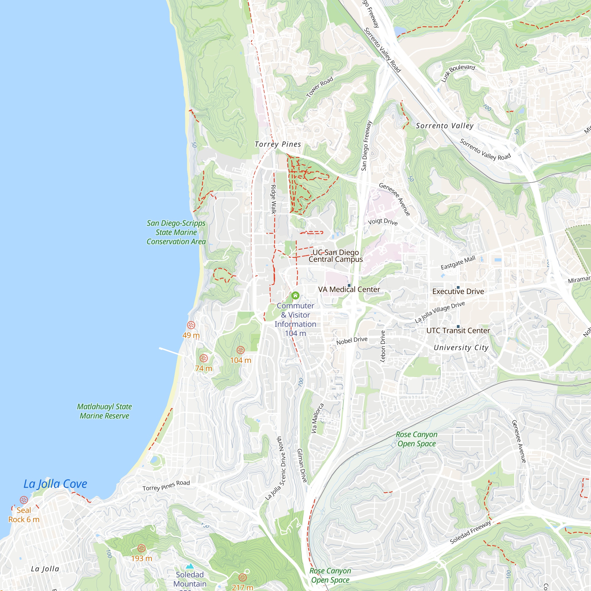 Commuter & Visitor Information map
