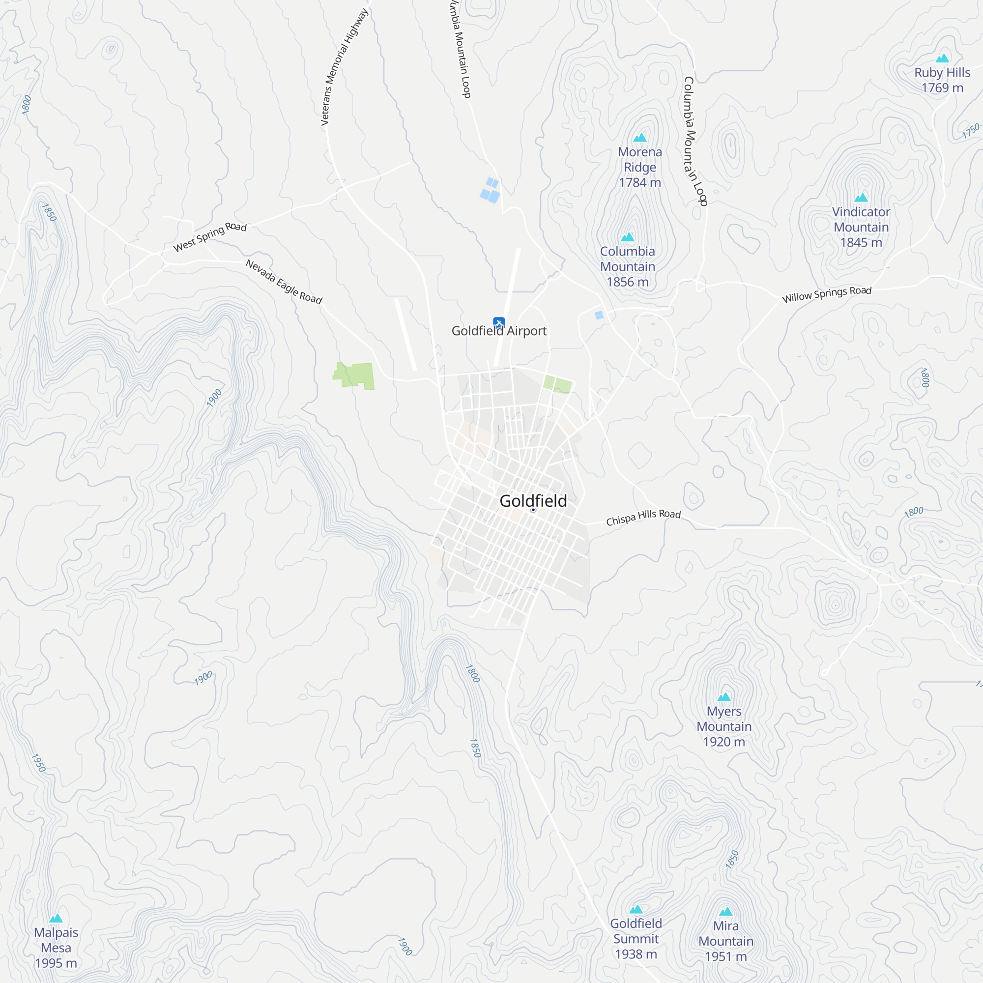 Goldfield Visitor Center map