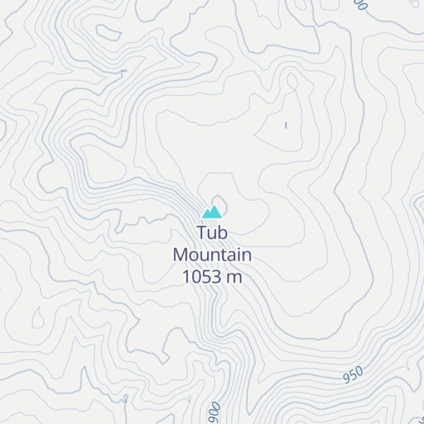 Map of Tub Mountain