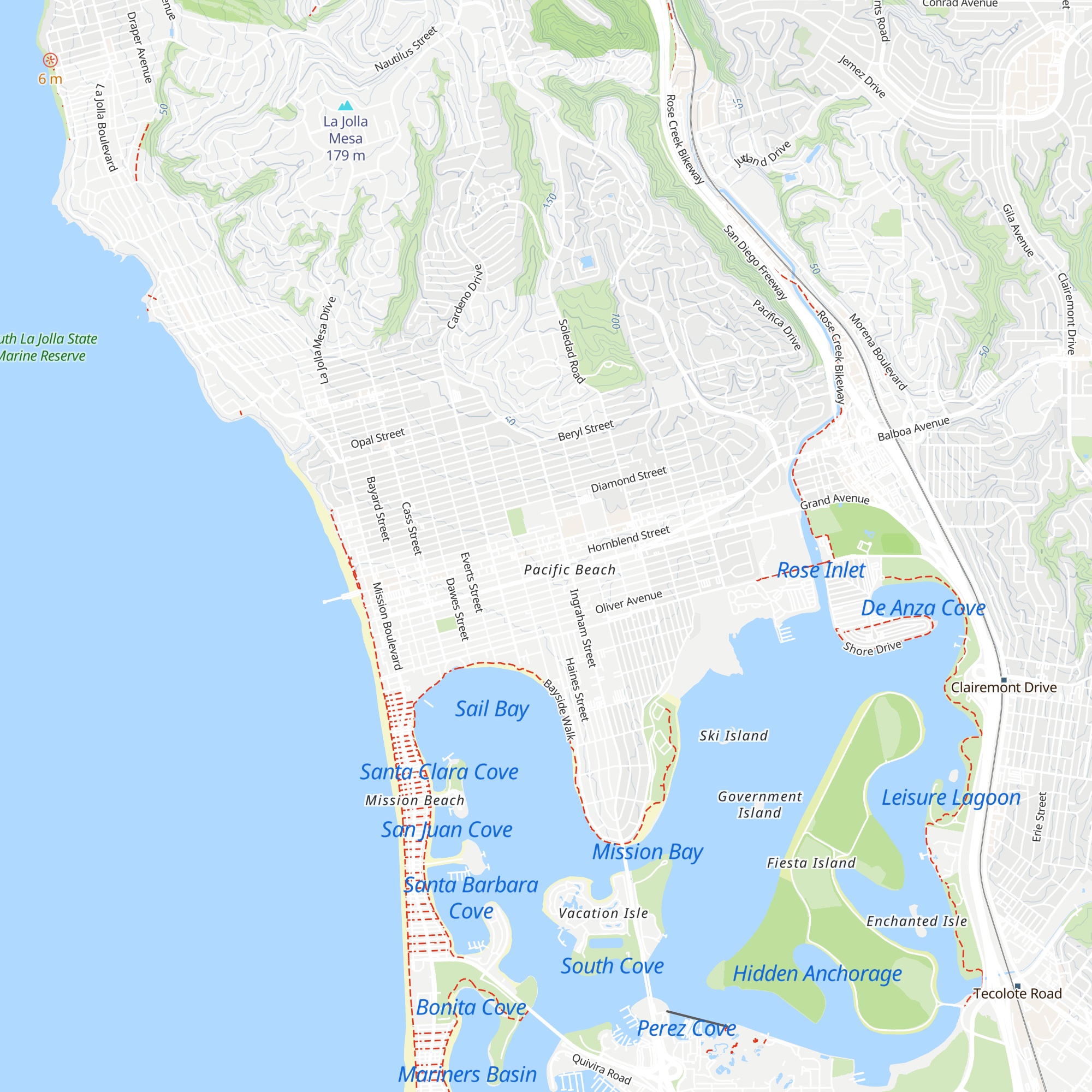 Discover Pacific Beach map