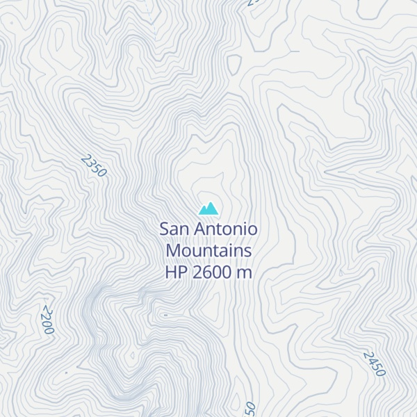 Map of San Antonio Mountains HP