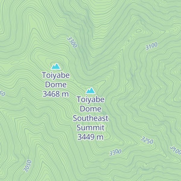 Map of Toiyabe Dome Southeast Summit