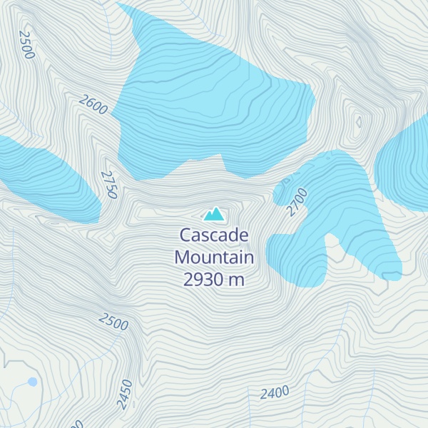 Map of Cascade Mountain