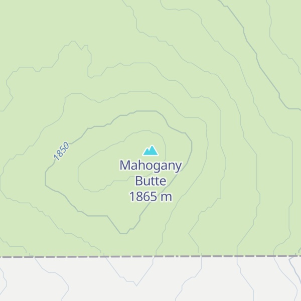 Map of Mahogany Butte