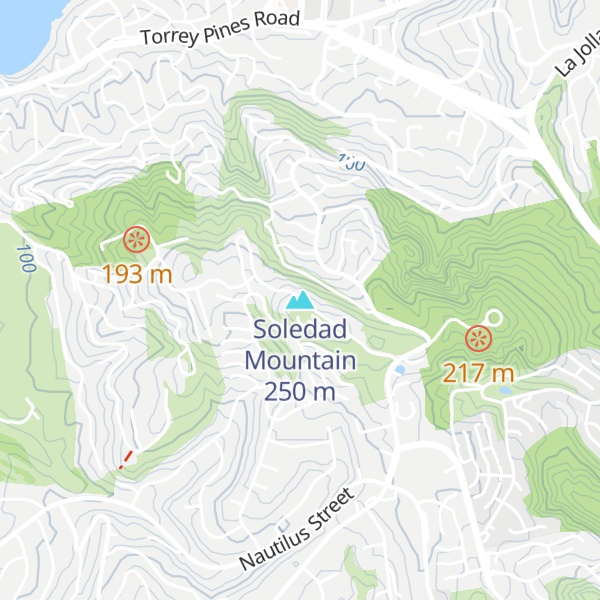 Map of Soledad Mountain