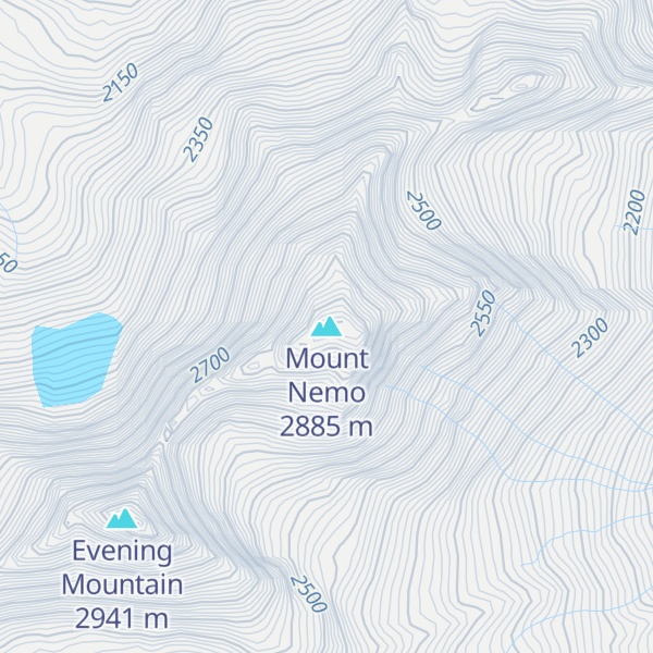 Map of Mount Nemo