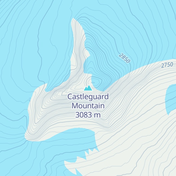 Map of Castleguard Mountain