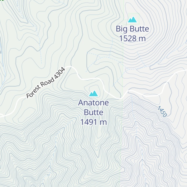Map of Anatone Butte