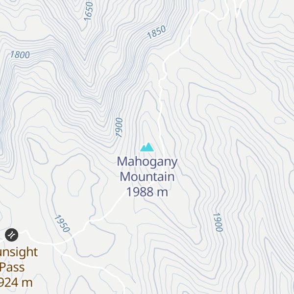 Map of Mahogany Mountain