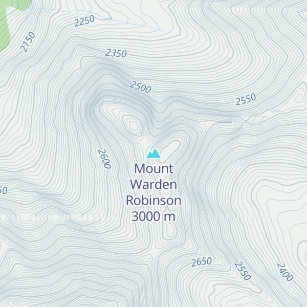 Map of Mount Warden Robinson