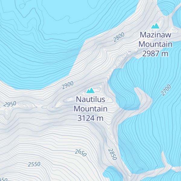 Map of Nautilus Mountain