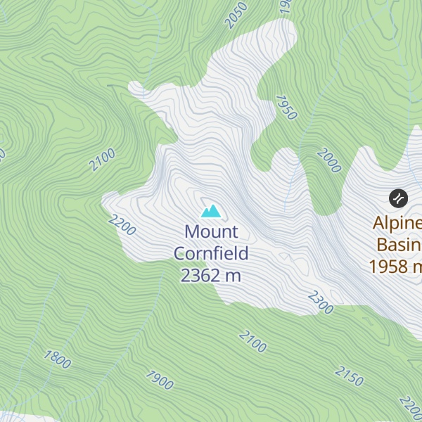 Map of Mount Cornfield