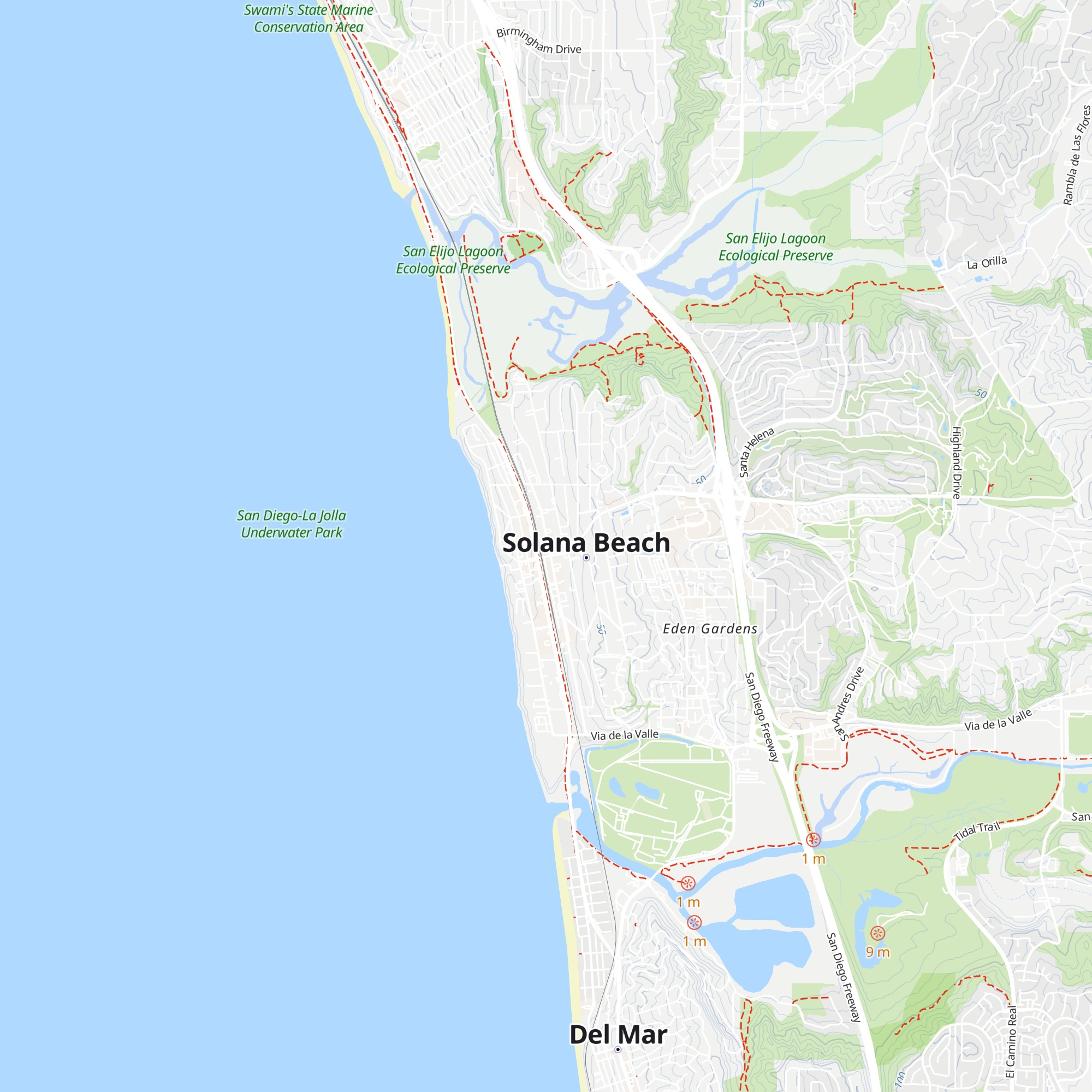 Solana Beach Visitor Information Center map