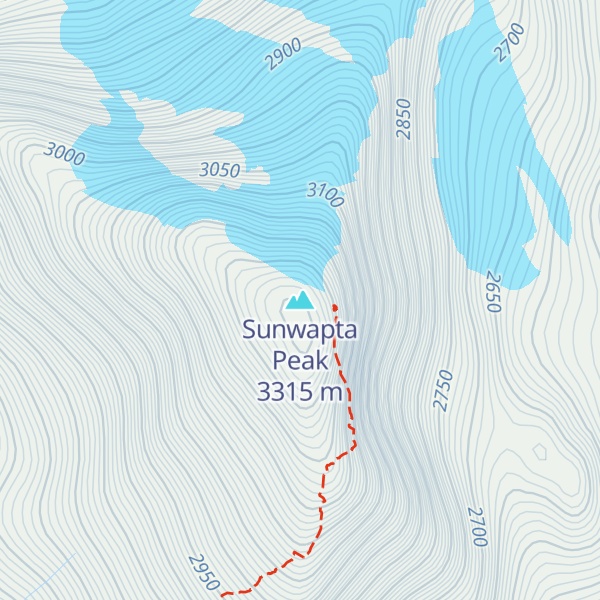 Map of Sunwapta Peak