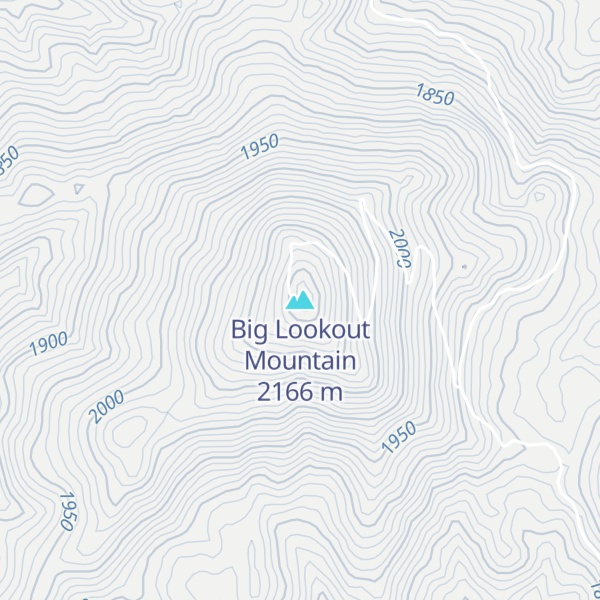 Map of Big Lookout Mountain