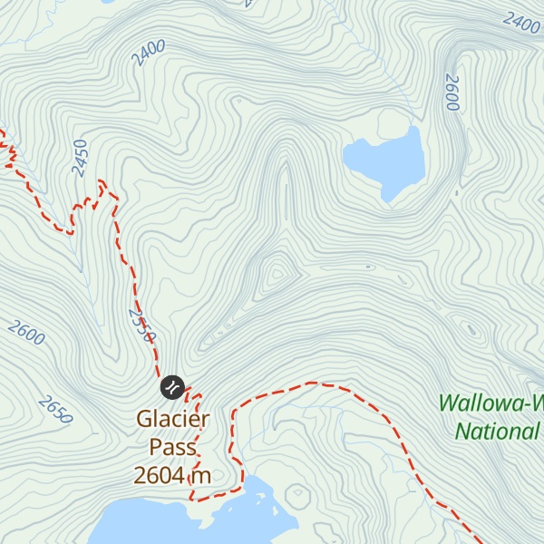 Map of Glacier Pass Peak