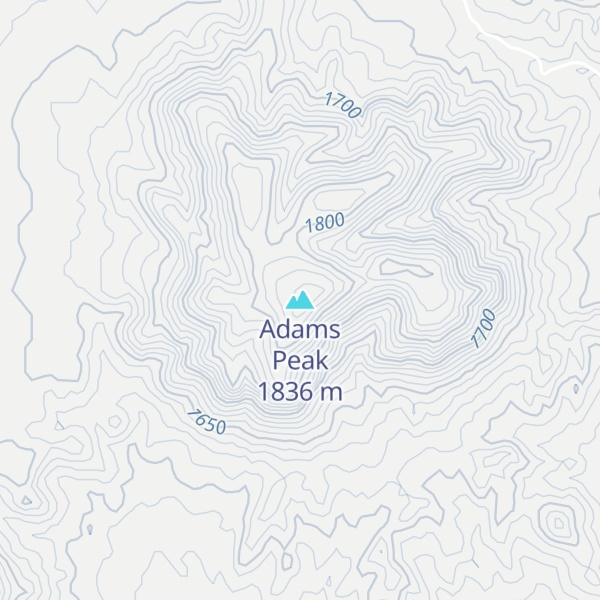 Map of Adams Peak