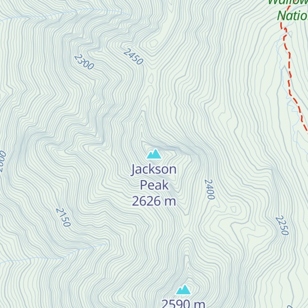 Map of Jackson Peak
