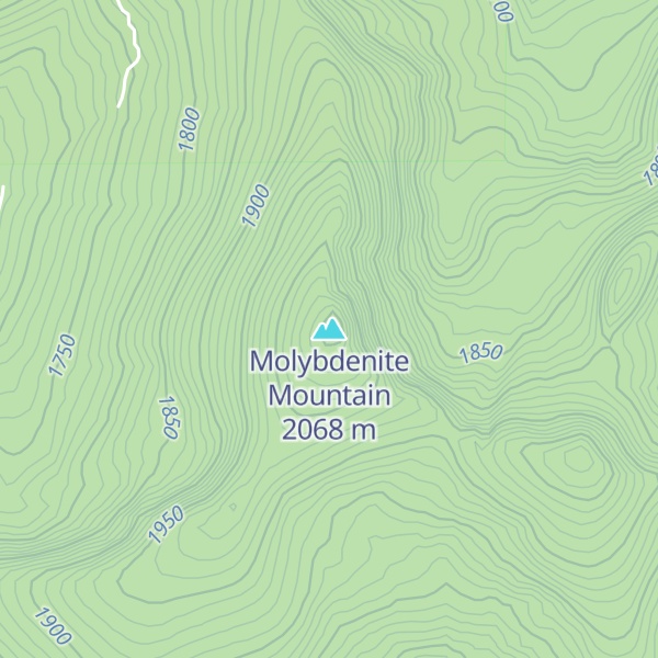 Map of Molybdenite Mountain