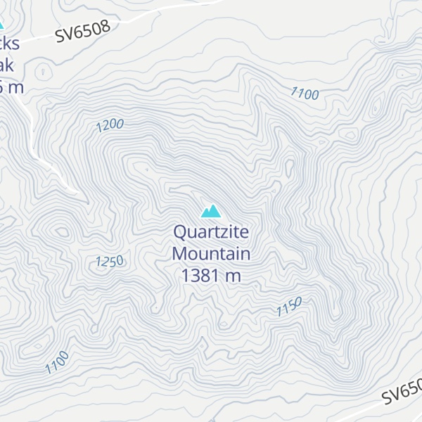 Map of Quartzite Mountain