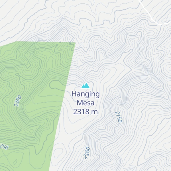 Map of Hanging Mesa