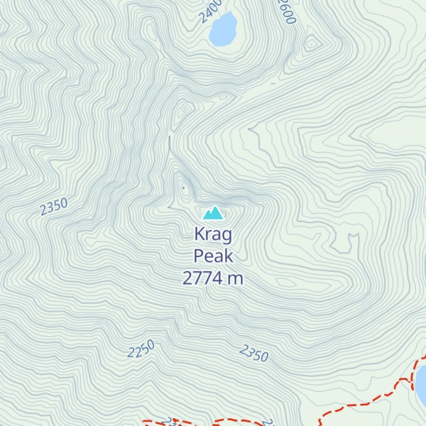 Map of Krag Peak