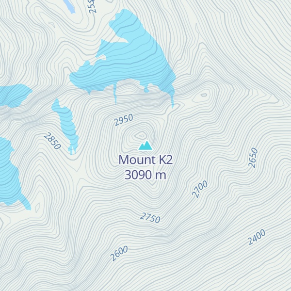 Map of Mount K2
