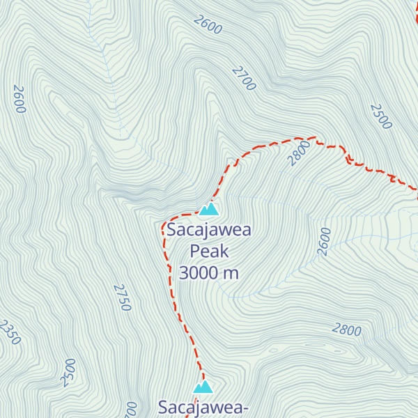 Map of Sacajawea Peak