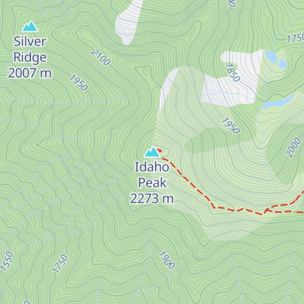 Map of Idaho Peak
