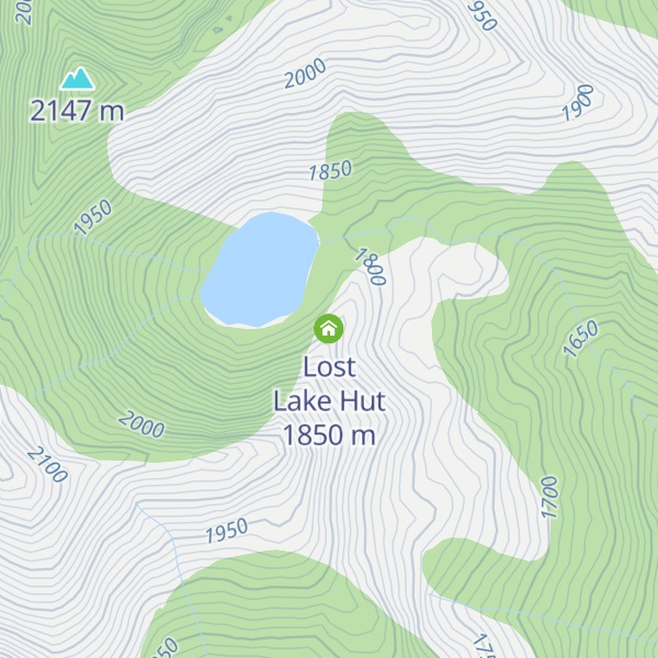Map of Lost Lake Hut