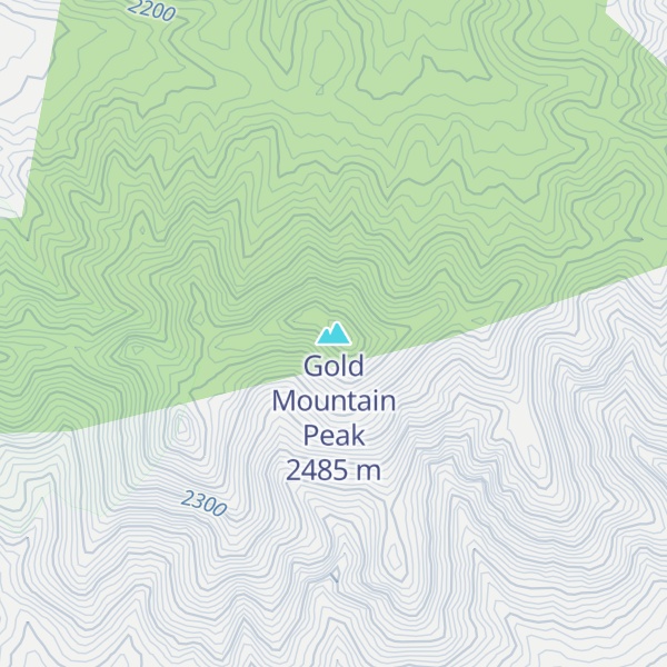 Map of Gold Mountain Peak