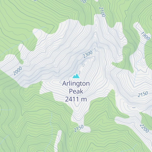 Map of Arlington Peak
